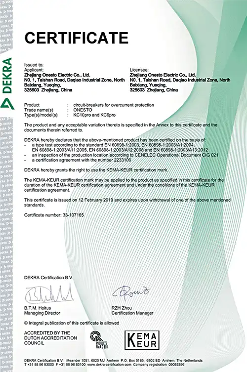 KEMA-KEUR certificate-optimized