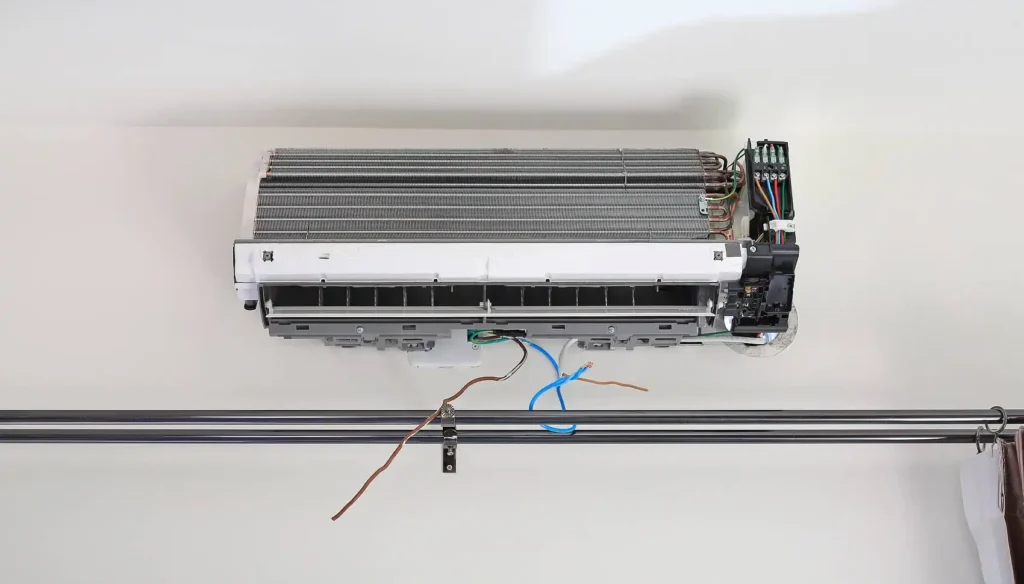 Install a white air conditioner