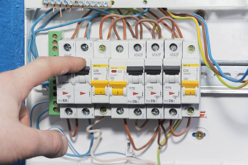 Close the circuit breaker in the electrical box