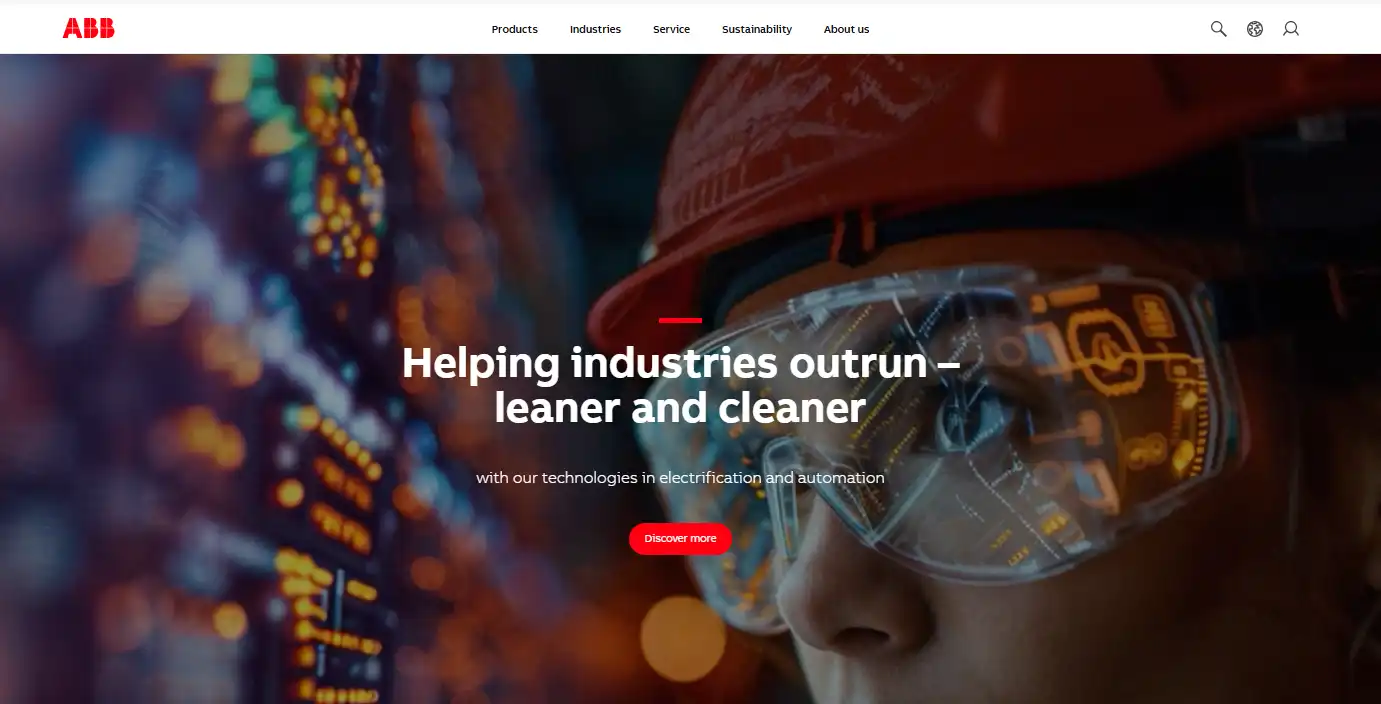 ABB homepage website image