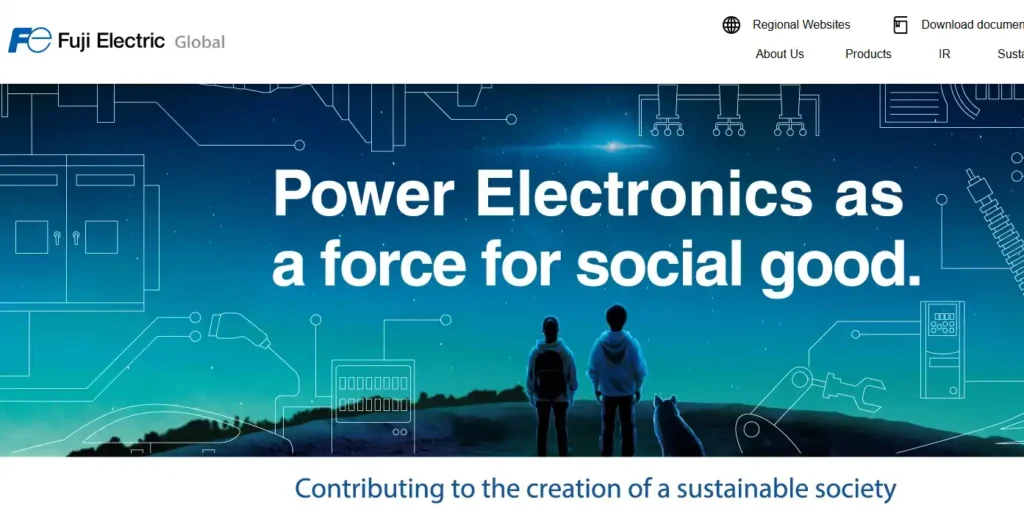 Fuji Electric website homepage image