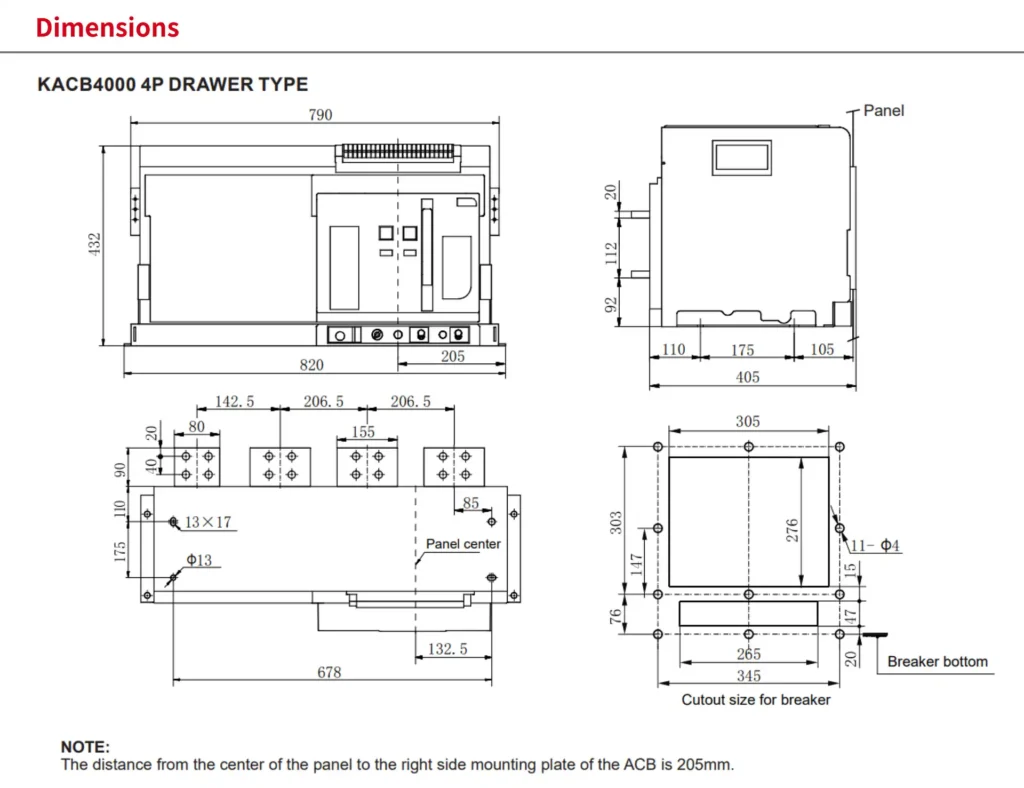 Wiring diagram of intelligent air circuit breaker