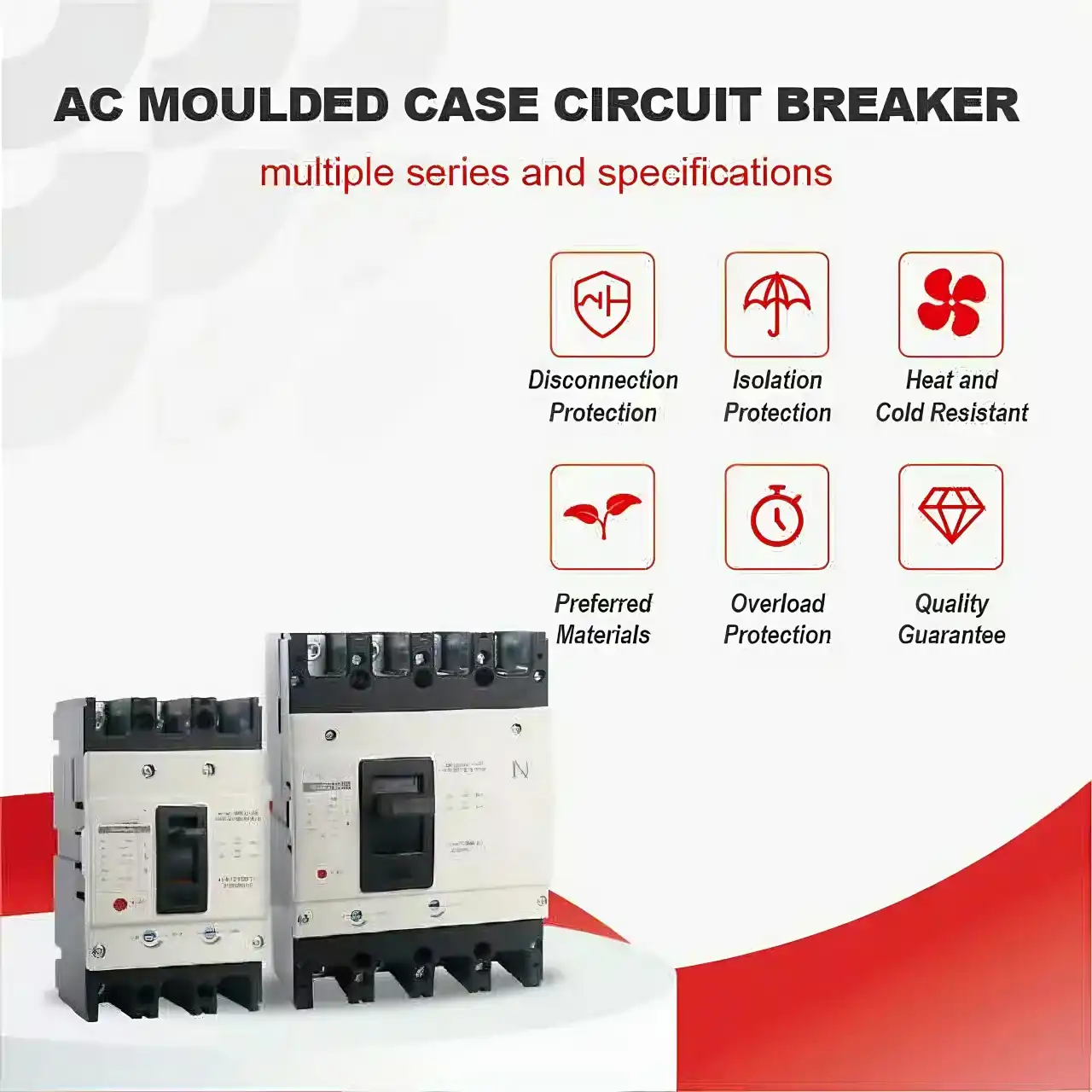 400V Thermomagnetic 630A MCCB