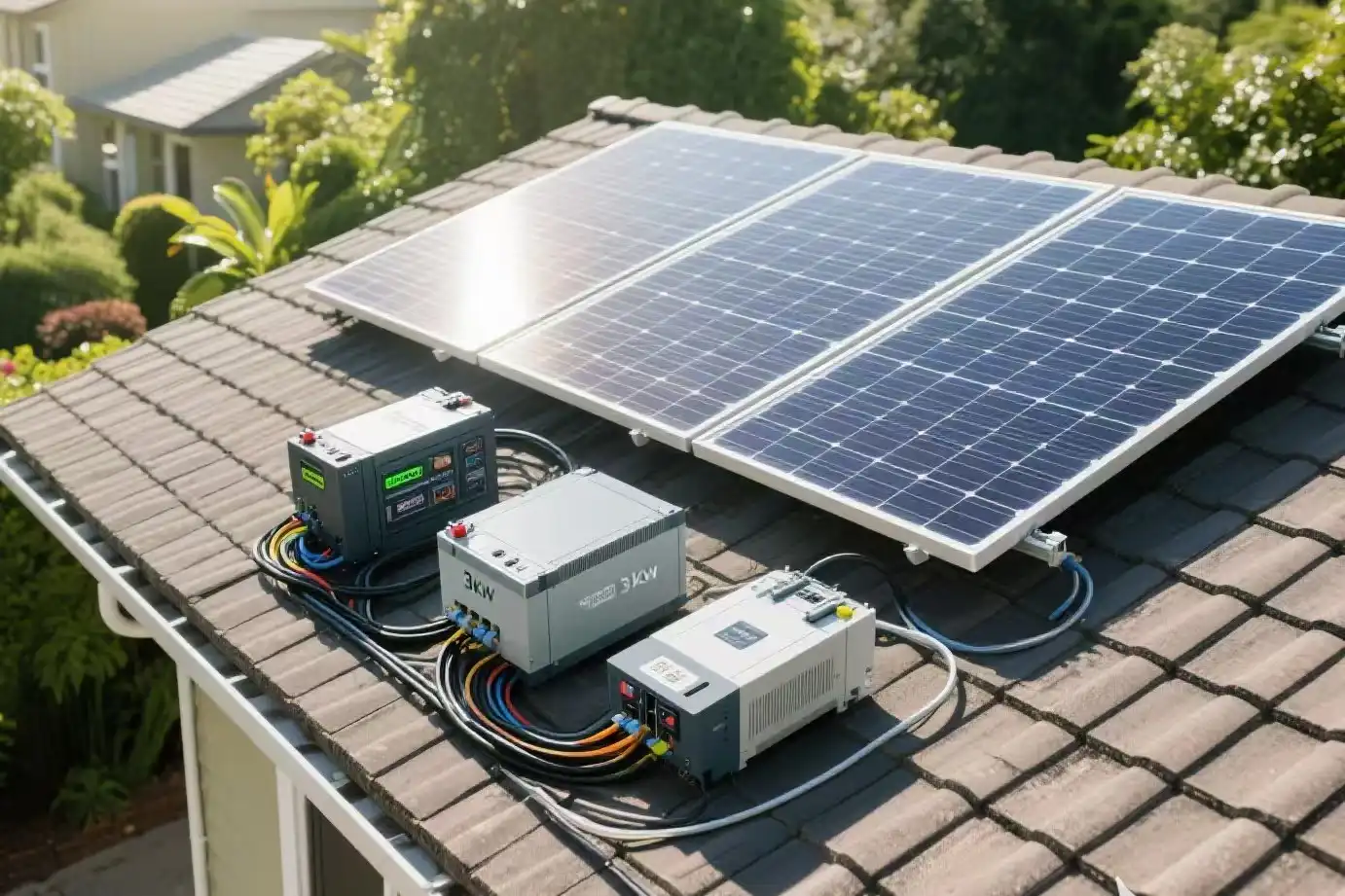3 kW solar energy system for household power supply