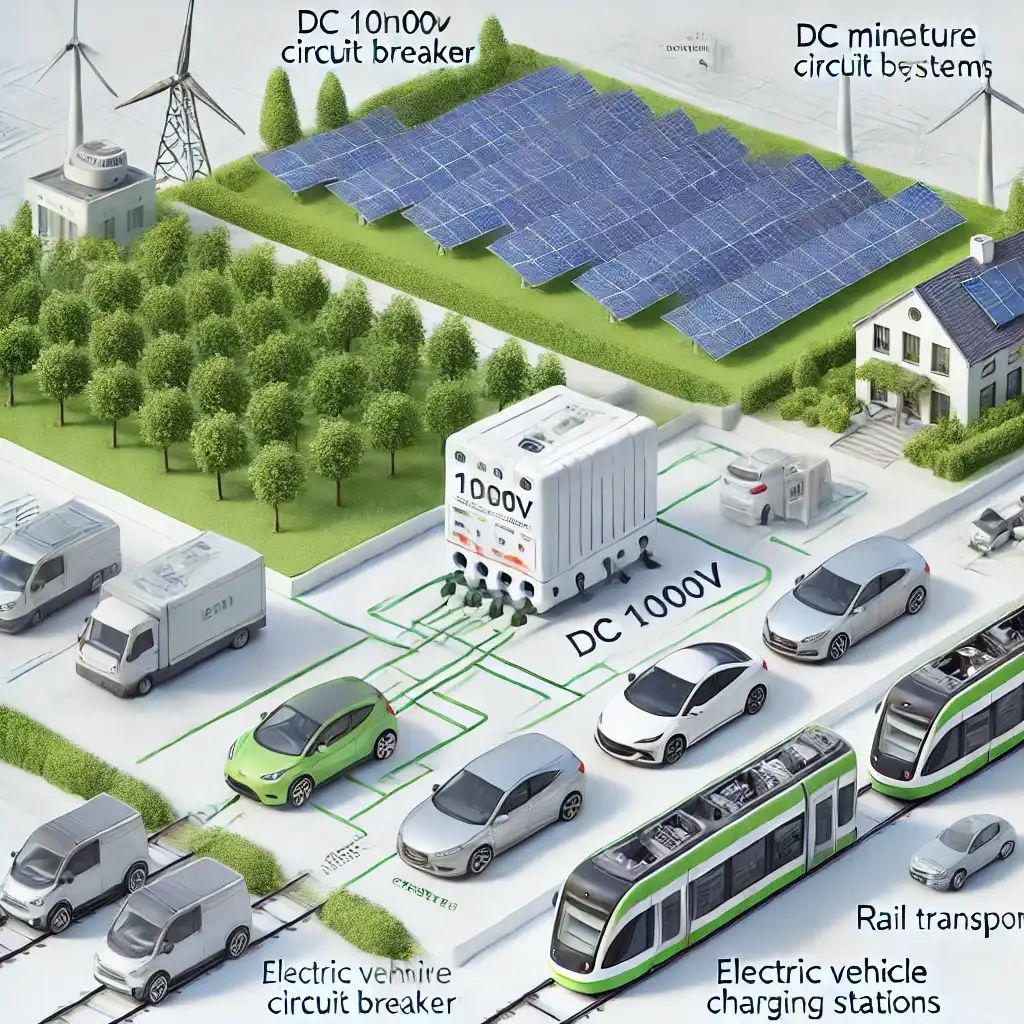 DC1000V MCB is suitable for solar power generation and rail transit