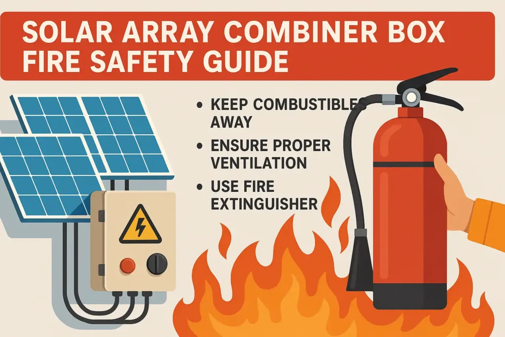 Fire safety guide for solar combiner box