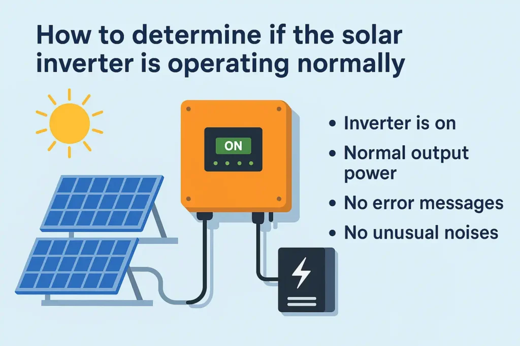 How to determine if the solar inverter is operating normally