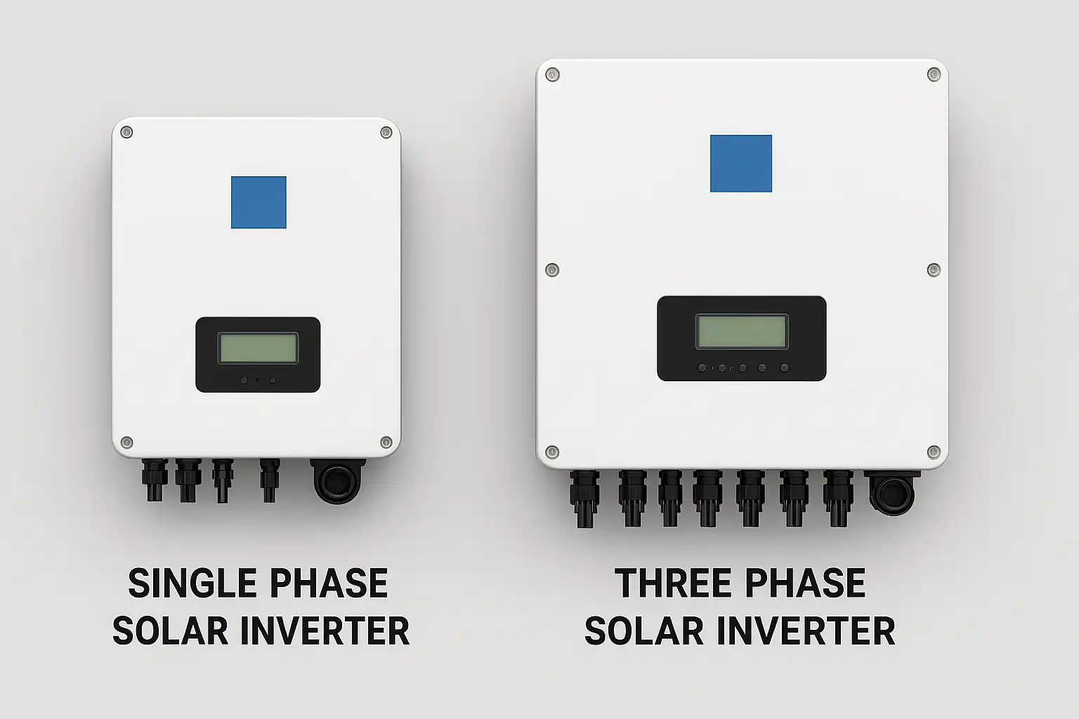 Selection between single-phase and three-phase solar inverters