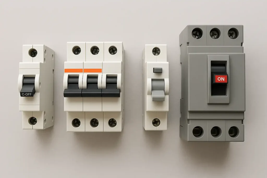 What are the standard sizes of circuit breakers