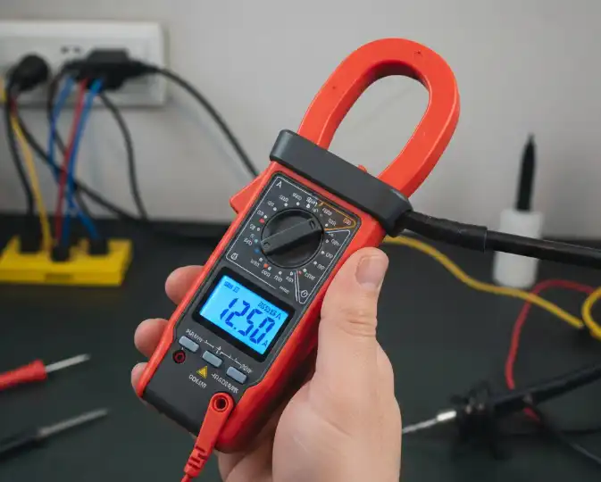 Using a clamp multimeter to measure current easily