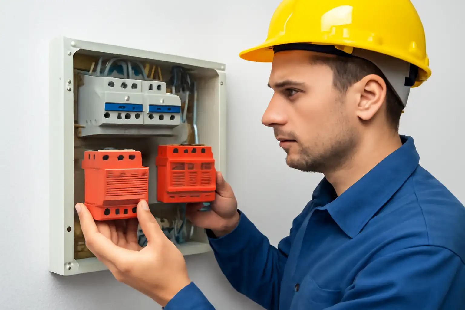 An engineer is choosing to replace a surge protection device