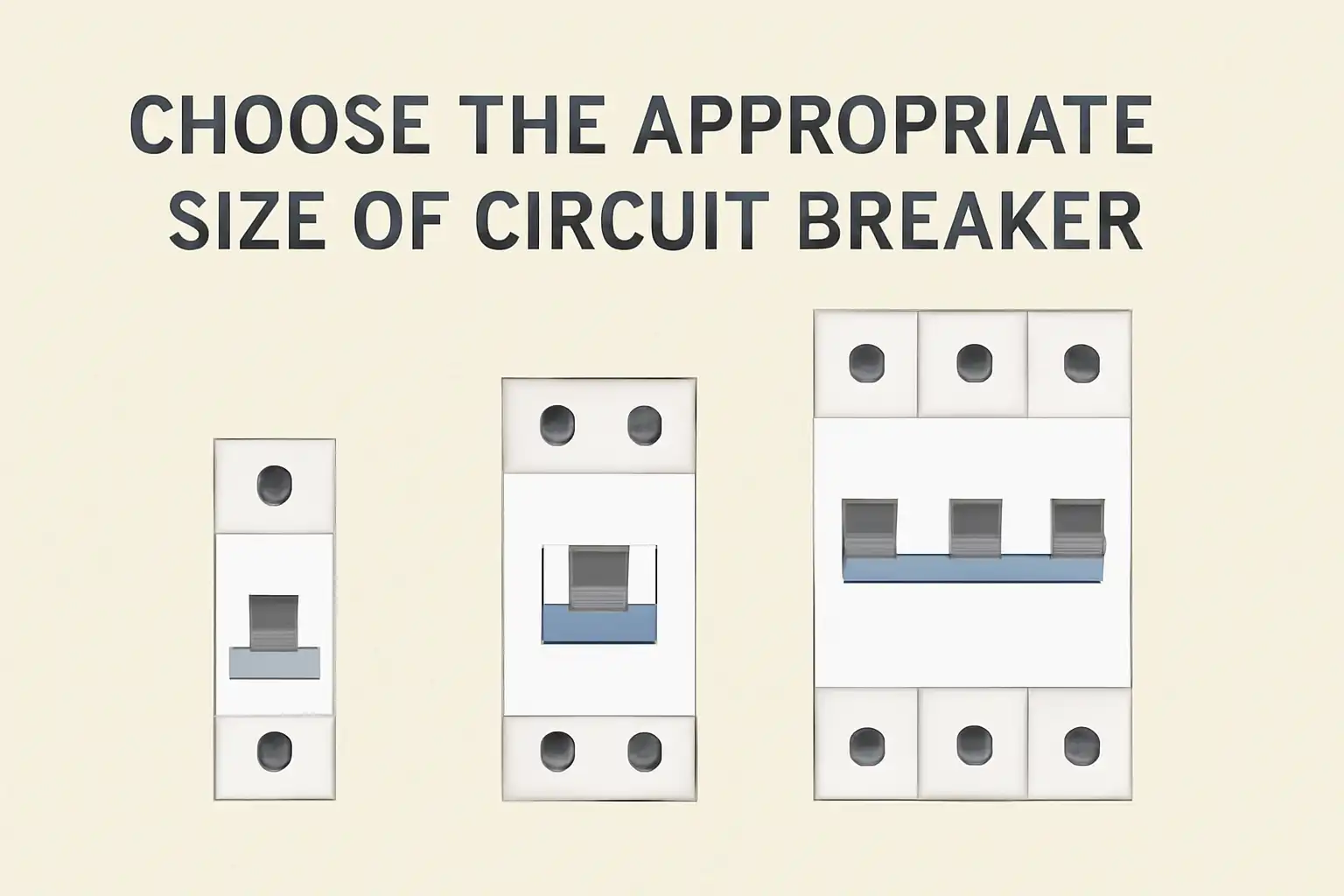 Choose the appropriate size of circuit breaker
