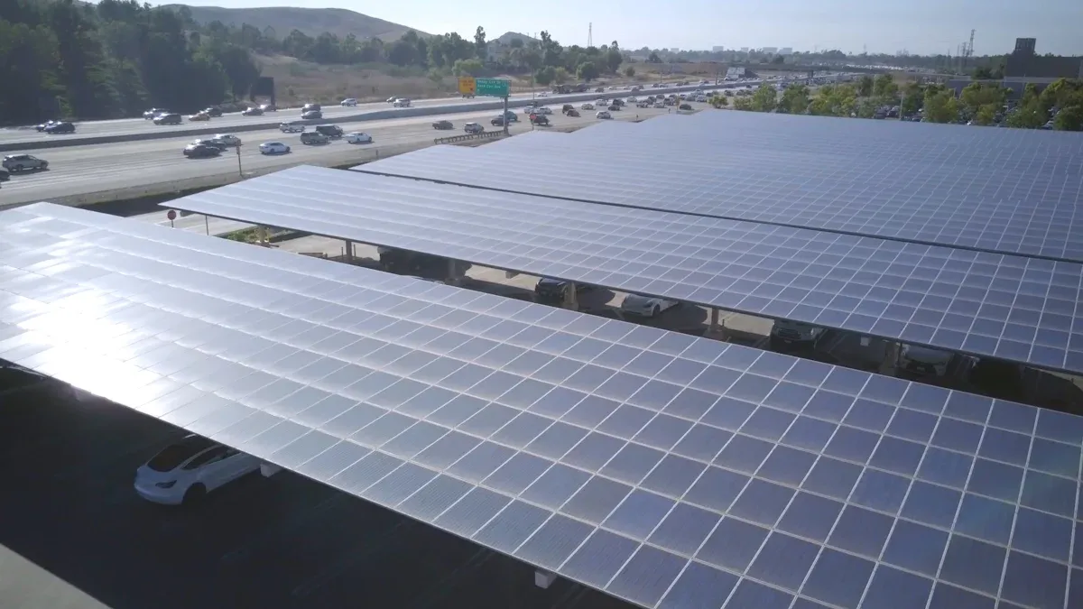 Commercial solar inverter panel system