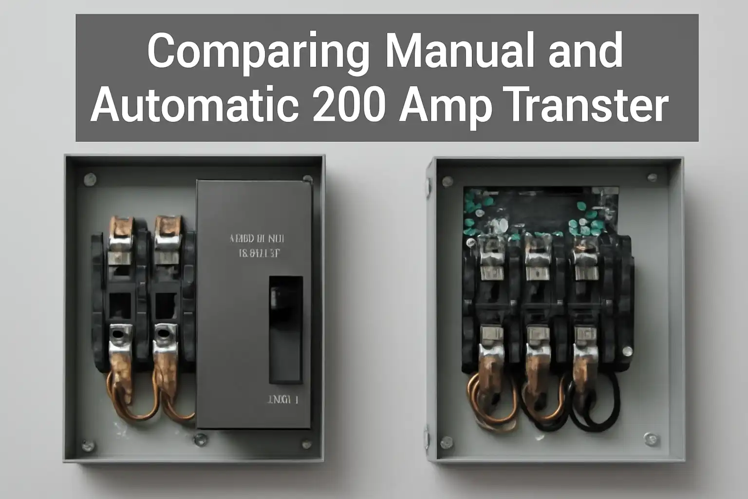 Comparing Manual and Automatic 200 Amp Transfer Switches