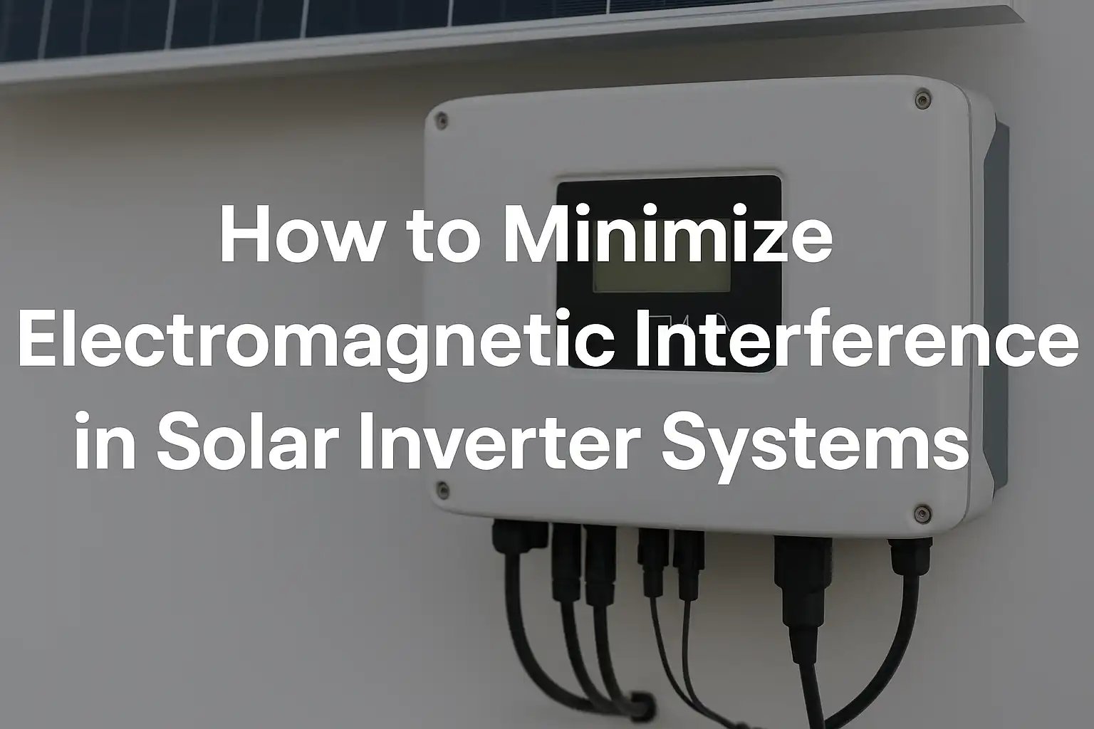 How to Minimize Electromagnetic Interference in Solar Inverter Systems
