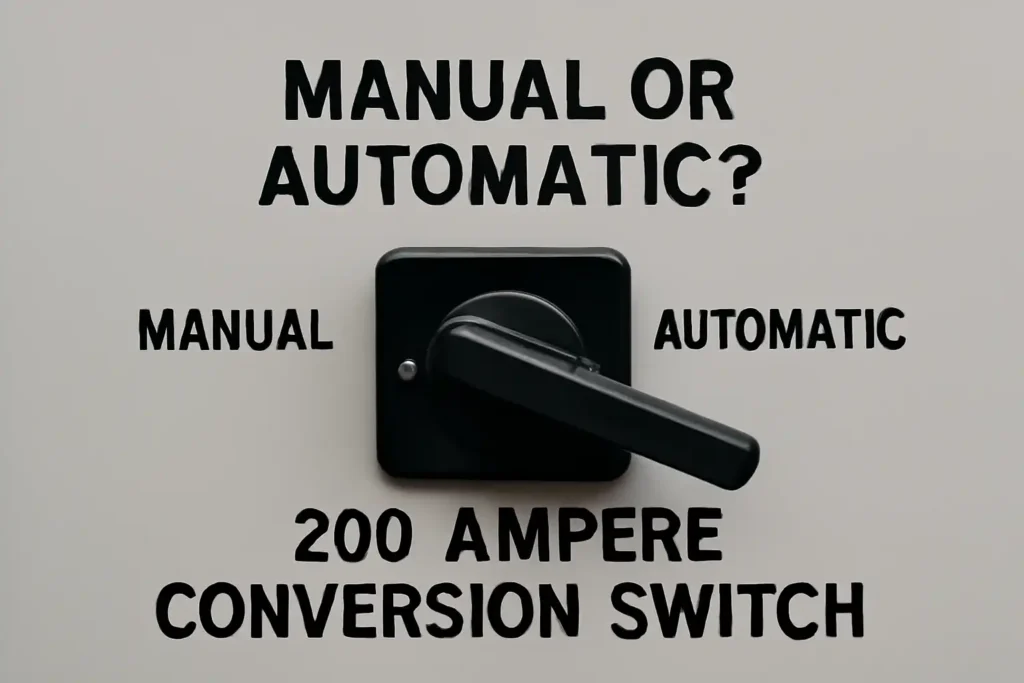 Manual or Automatic Decide on Your 200 Amp Transfer Switch
