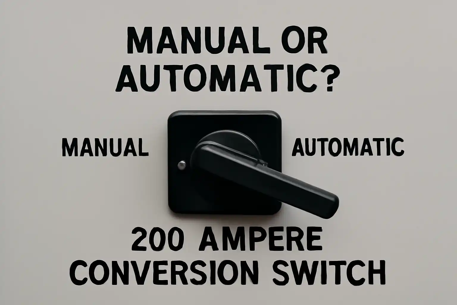 Manual or Automatic Decide on Your 200 Amp Transfer Switch
