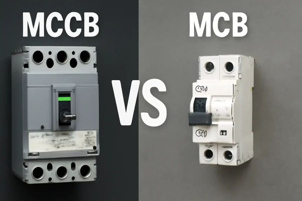 Plastic shell circuit breaker vs. miniature circuit breaker