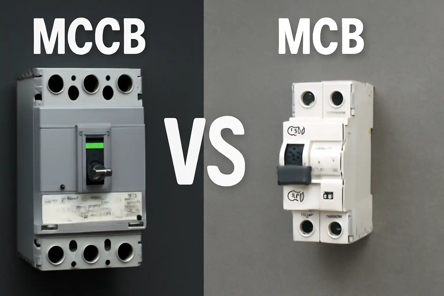 Plastic shell circuit breaker vs. miniature circuit breaker