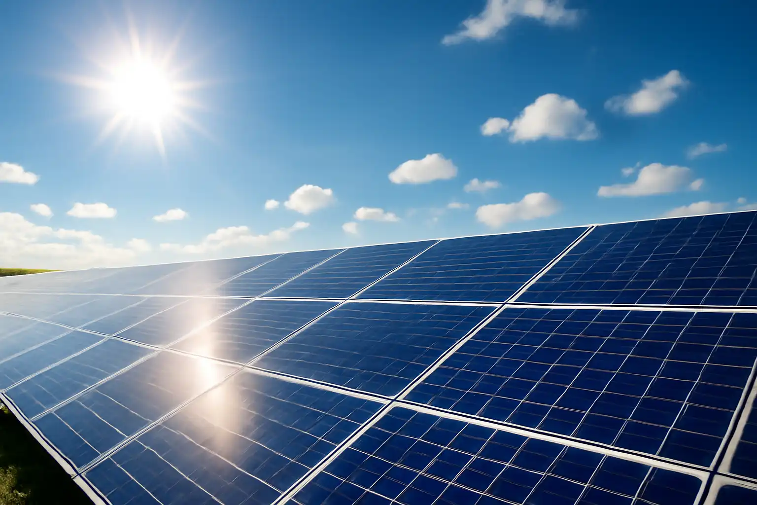Solar panels work under the sun