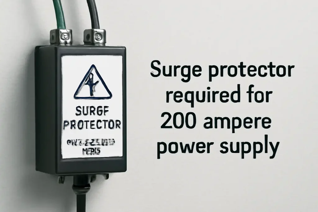 Surge protector required for 200 ampere power supply