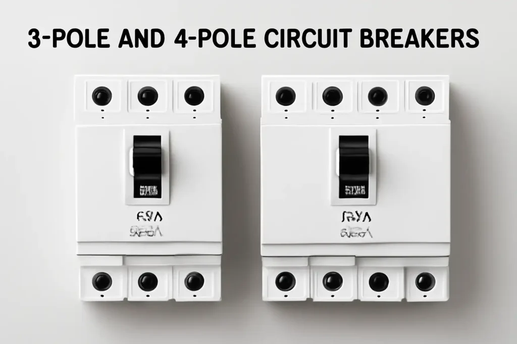 3-pole and 4-pole circuit breakers