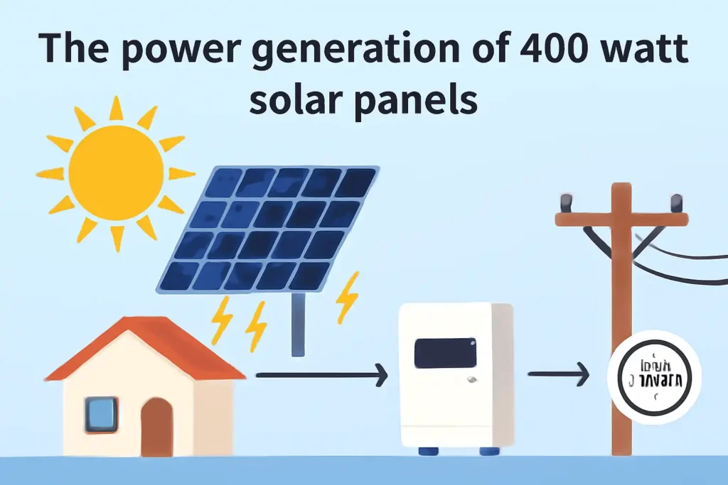 The power generation of 400 watt solar panels