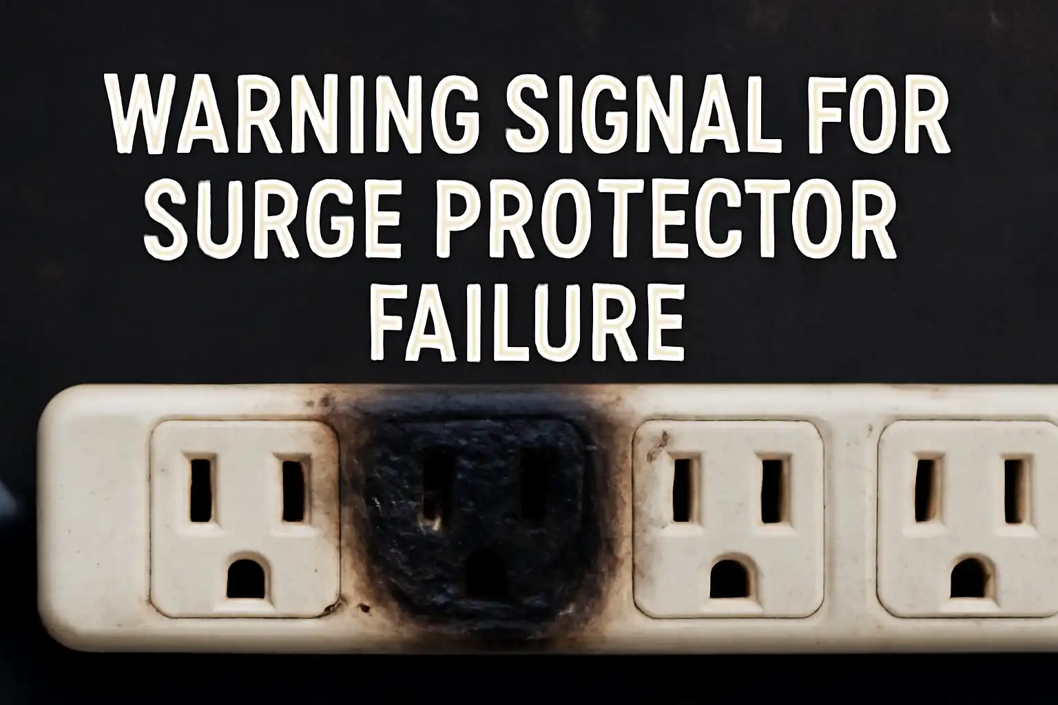 Warning signal for surge protector failure