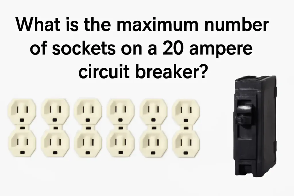 What is the maximum number of sockets on a 20 ampere circuit breaker