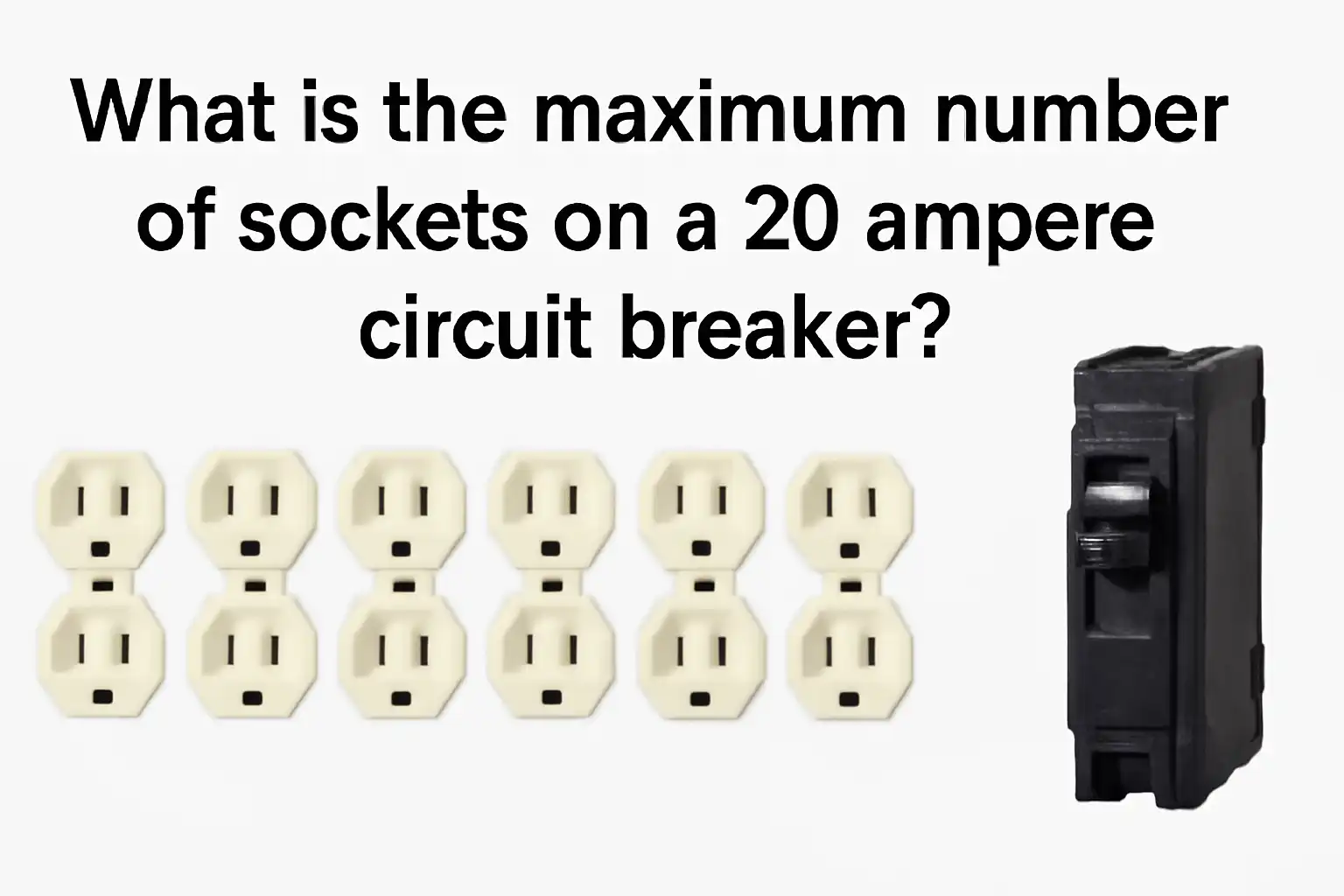 What is the maximum number of sockets on a 20 ampere circuit breaker