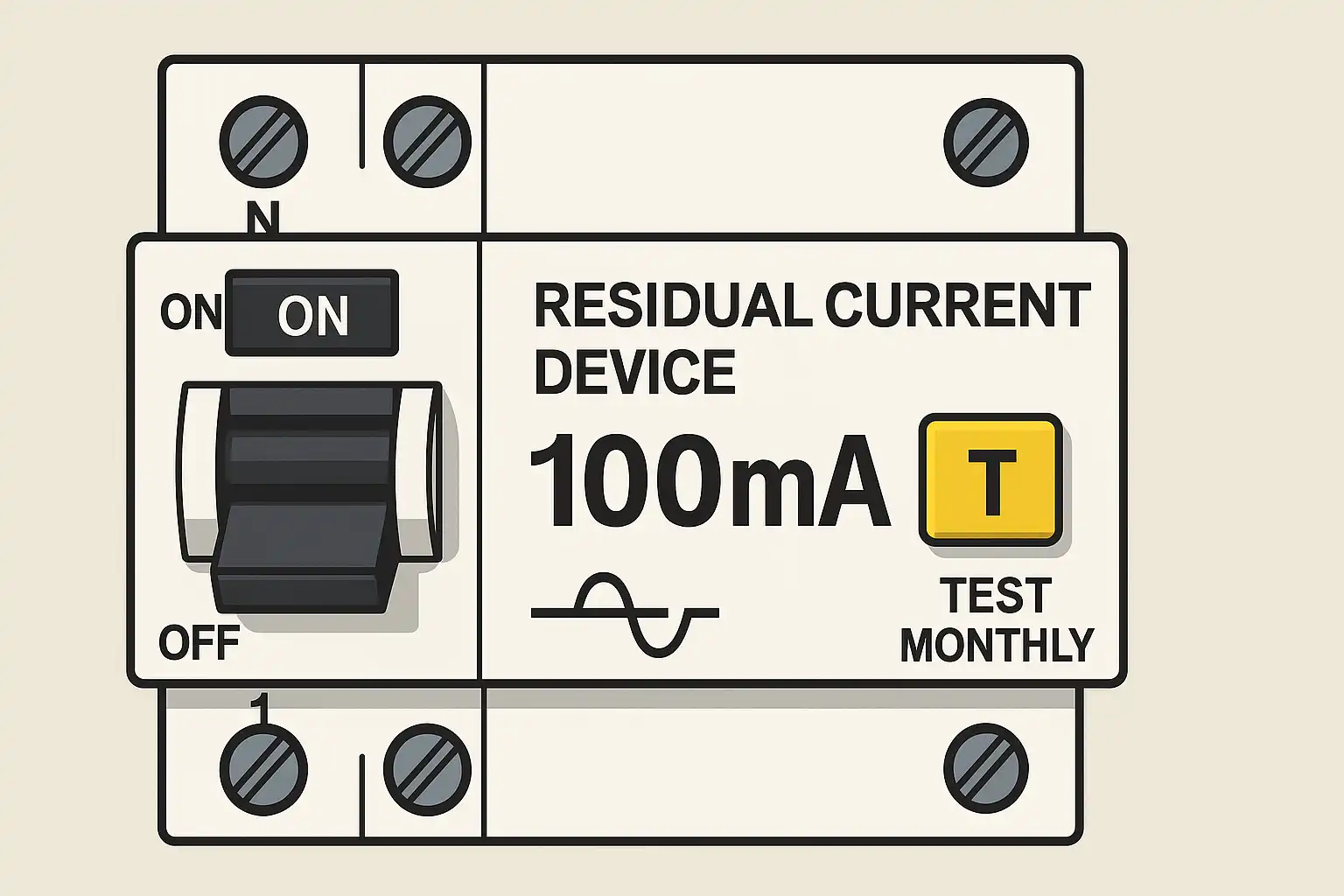100mA residual current device