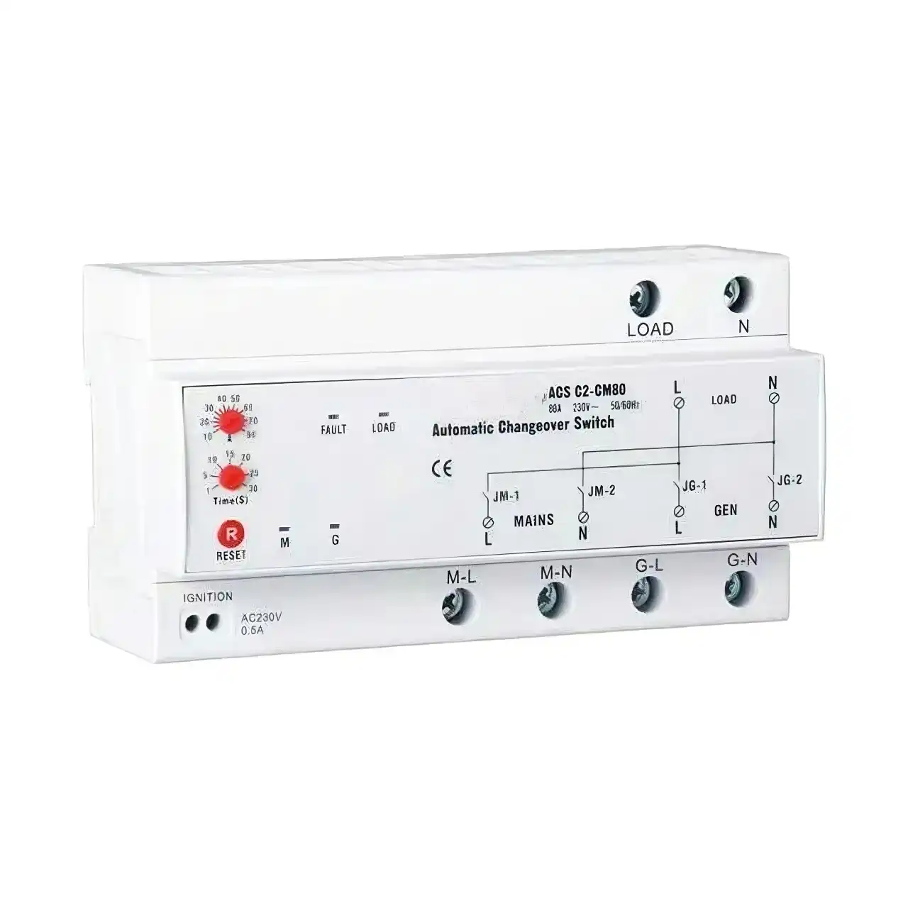 Adjustable double throw automatic transfer switch