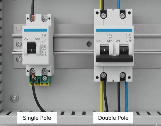 Single Pole Circuit Breaker and Double Pole Circuit Breaker