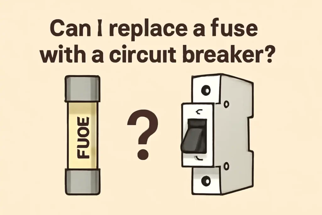 Can I replace a fuse with a circuit breaker