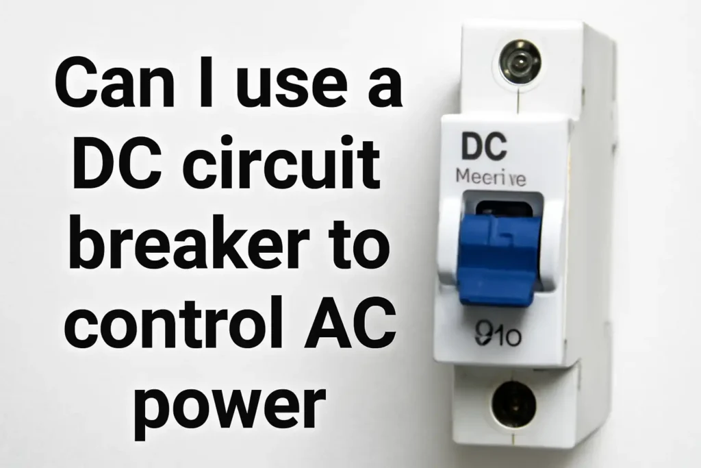 Can I use a DC circuit breaker to control AC power