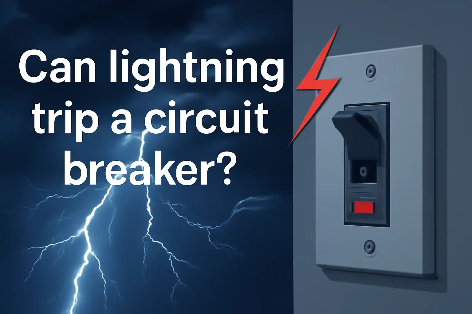 Can lightning trip a circuit breaker