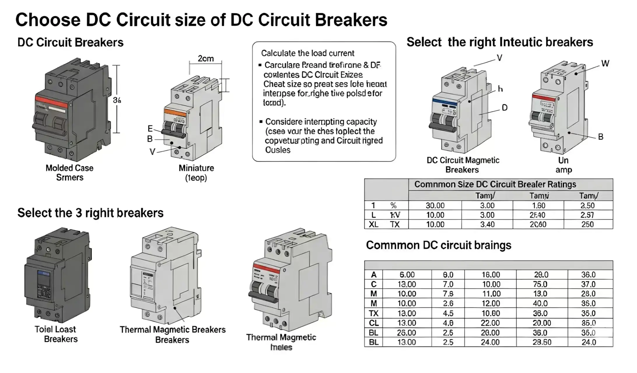 Choose DC Circuit size of DC Circuit Breakers