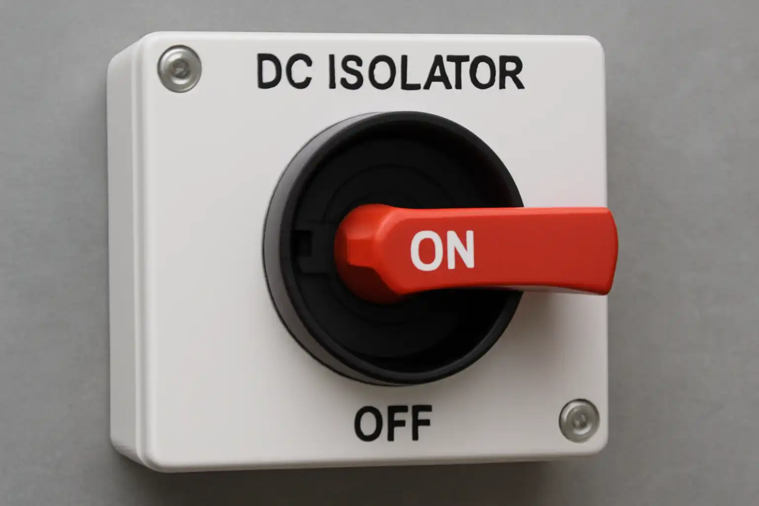 DC isolation switch in use