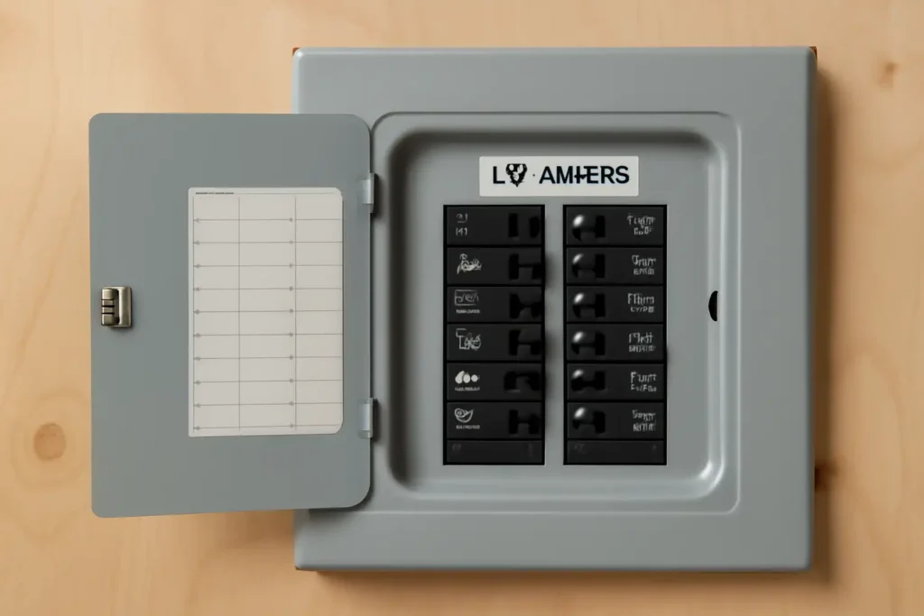 How many circuit breakers can be operated on a 100 ampere panel