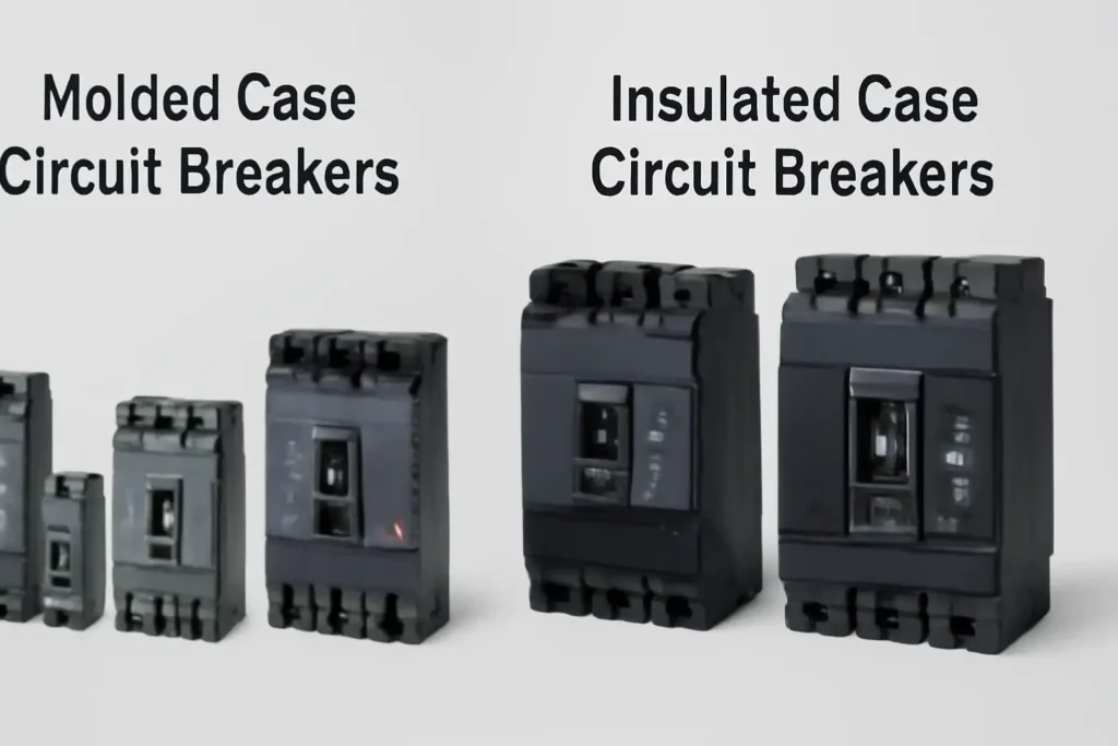 Molded case circuit breakers and insulated case circuit breakers