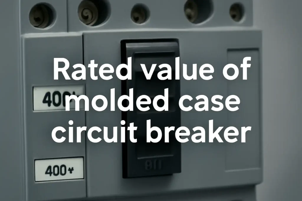 Rated value of molded case circuit breaker