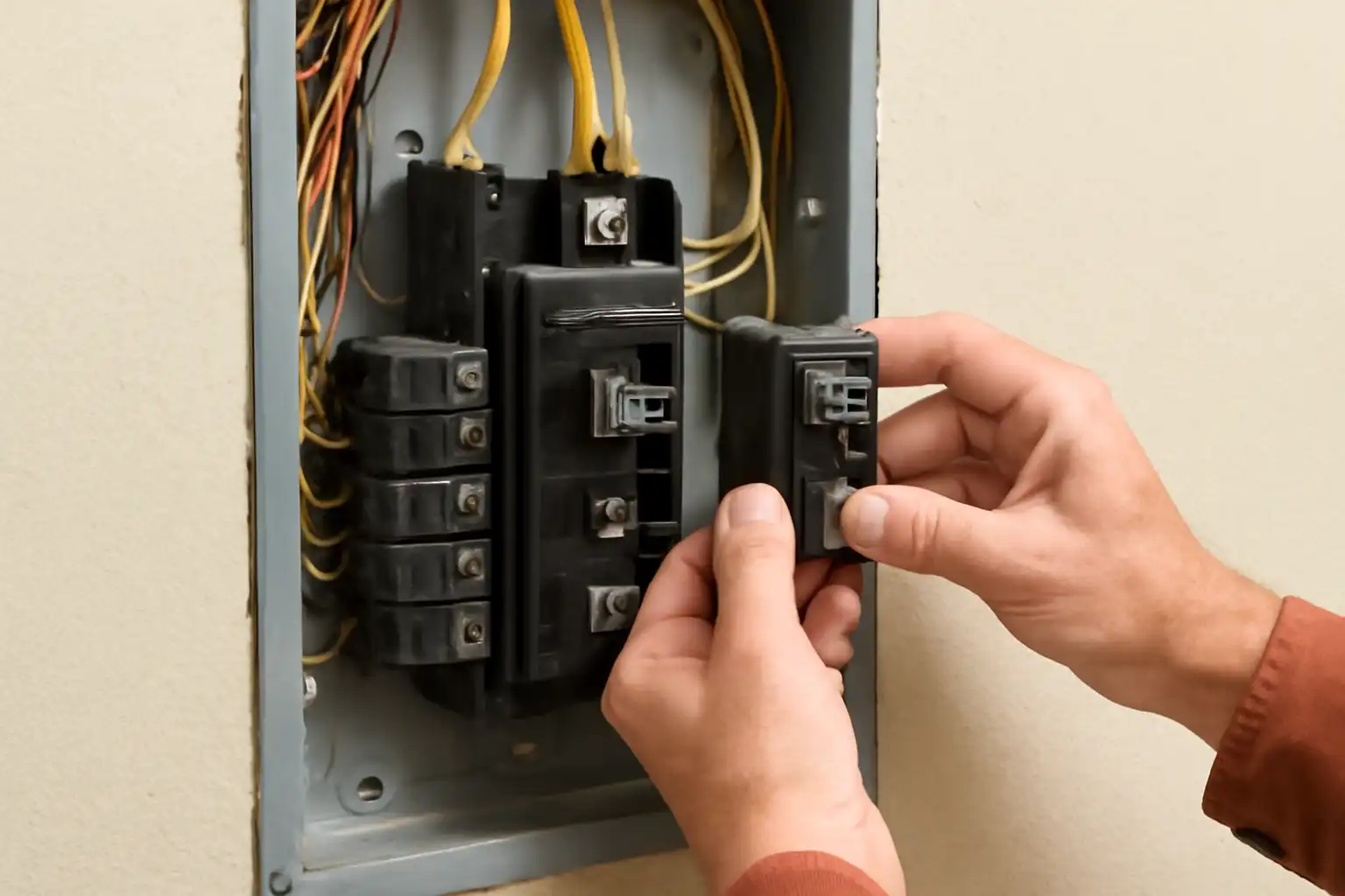 Replace the 100 ampere circuit breaker panel