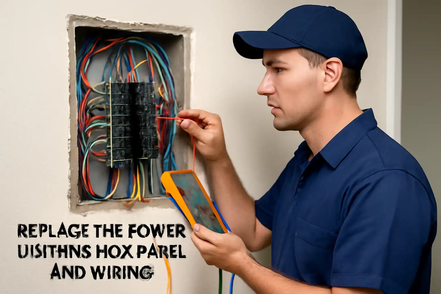 Replace the power distribution panel and wiring at home