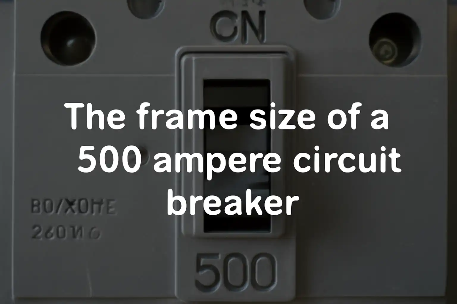 The frame size of a 500 ampere circuit breaker