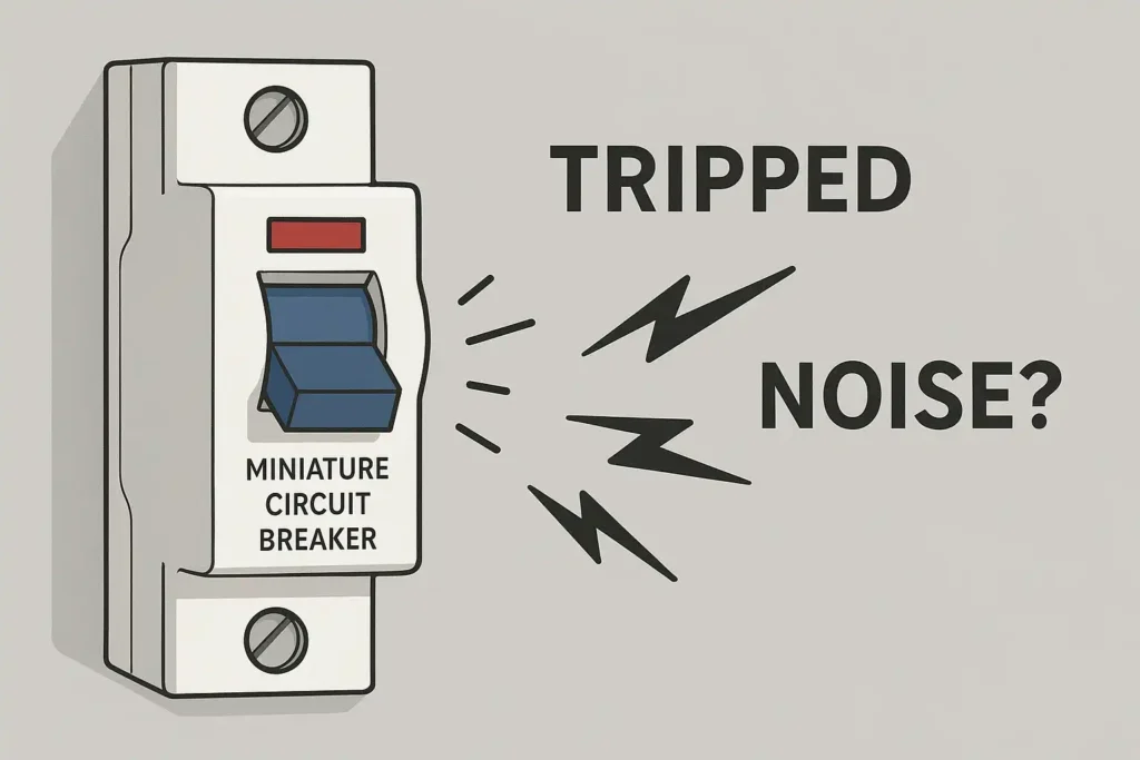 The miniature circuit breaker tripped and whether it generates noise