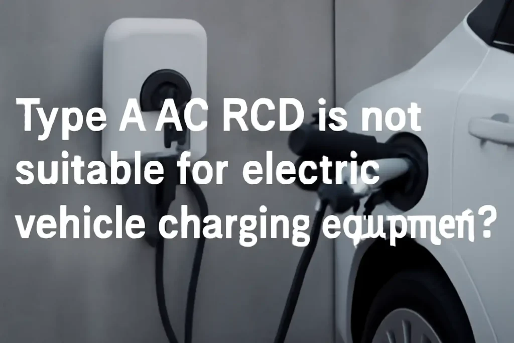 Type A AC RCD is not suitable for electric vehicle charging equipment