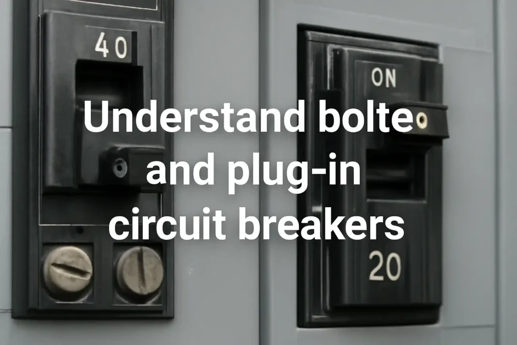 Understand bolted and plug-in circuit breakers