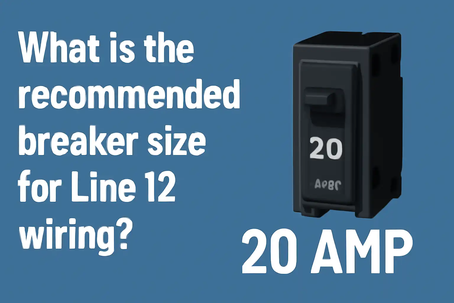 What is the recommended breaker size for Line 12 wiring