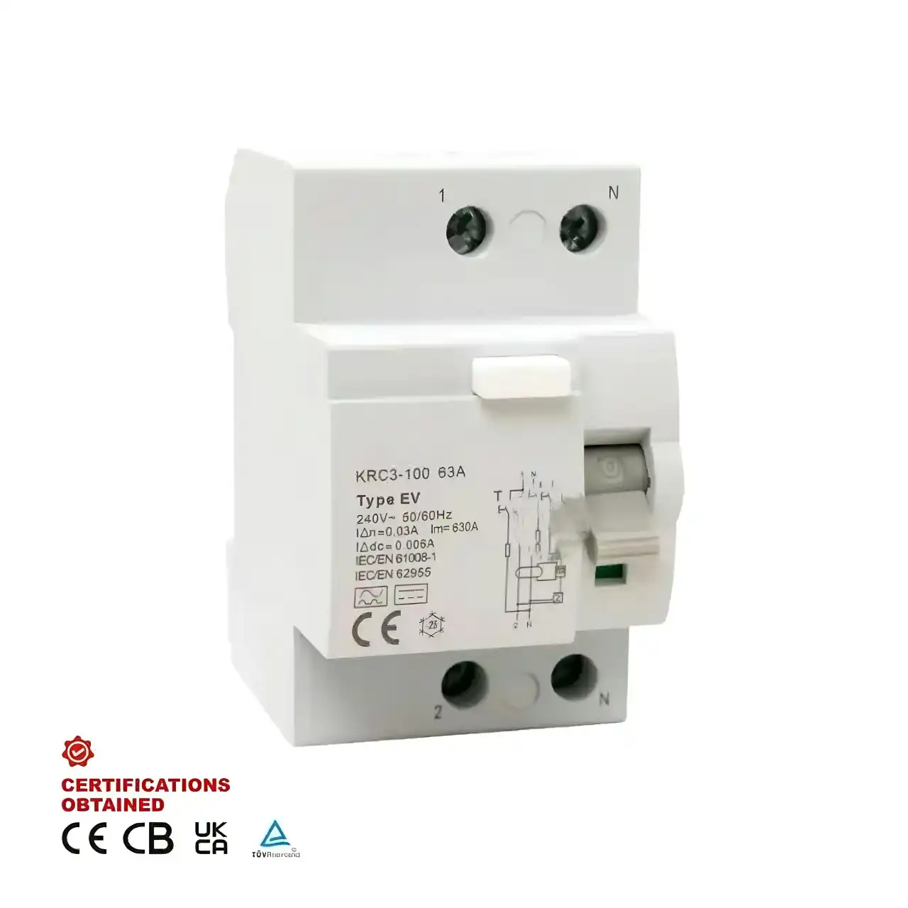 KRC3 A-type 63A residual current device