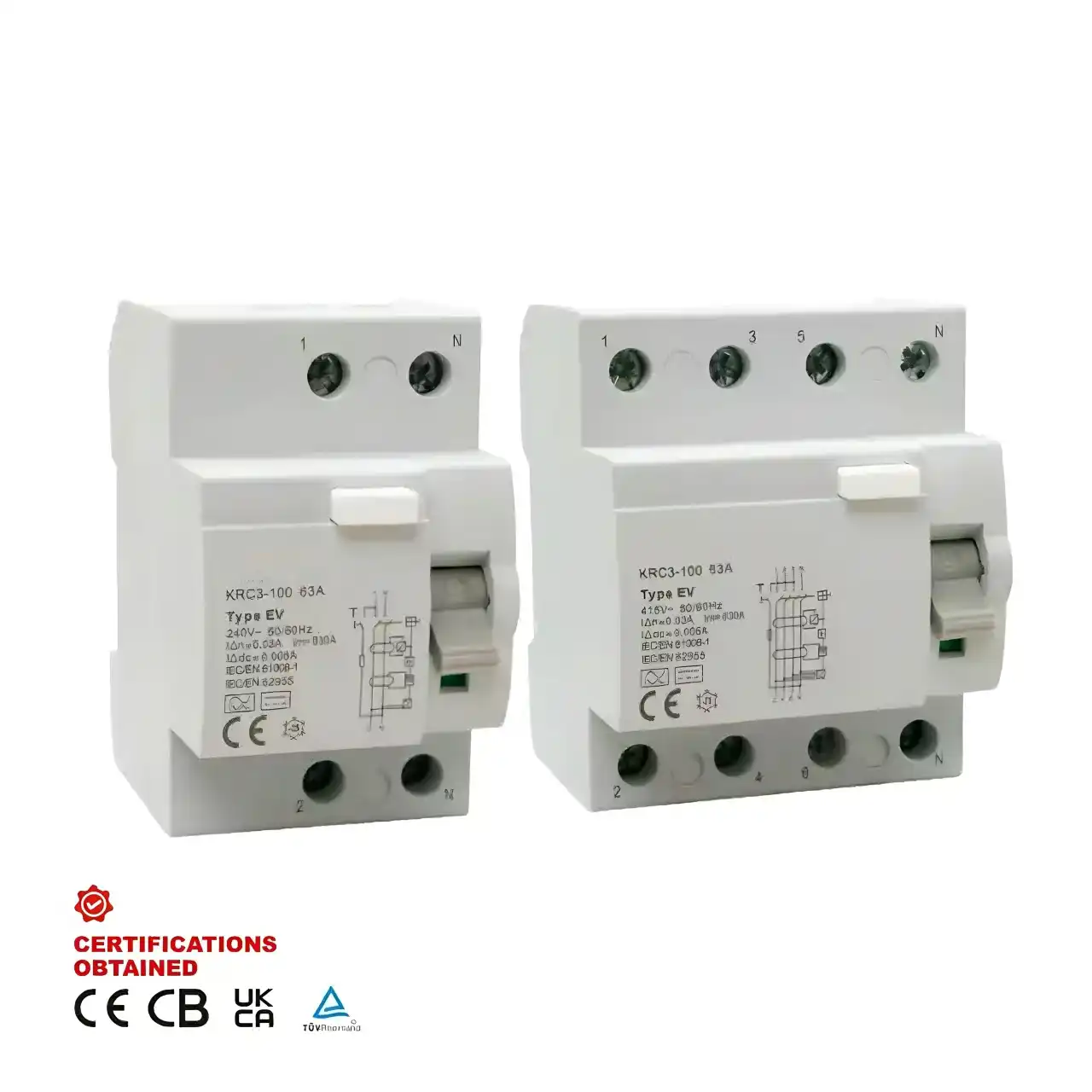 Din rail 40A 240V a residual current device